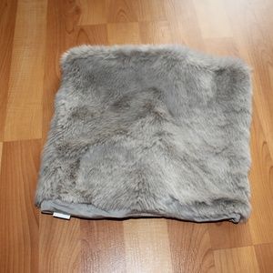 Old Navy Faux Fur Infinity Scarf Hand Warmer Gray